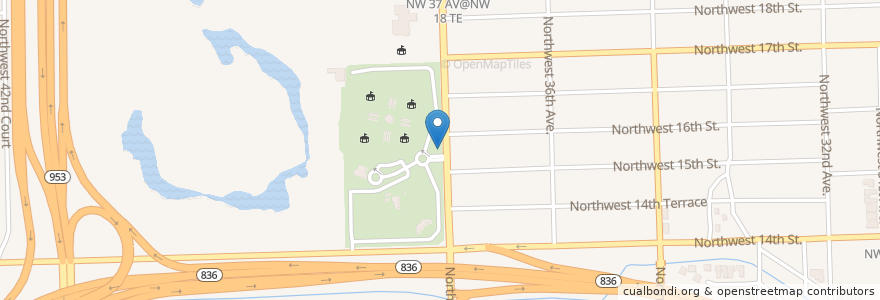 Mapa de ubicacion de Grapeland Park Preschool en Соединённые Штаты Америки, Флорида, Майами-Дейд.