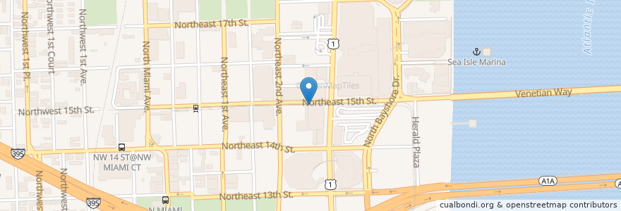 Mapa de ubicacion de District Instructional Center A en Amerika Birleşik Devletleri, Florida, Miami-Dade County, Miami.