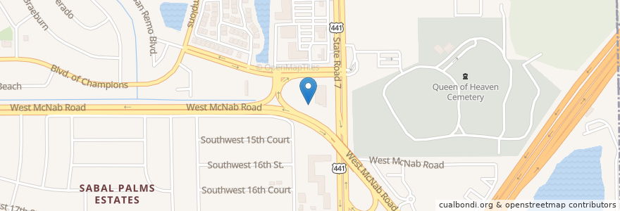 Mapa de ubicacion de Chancellor at North Lauderdale Middle School en 미국, 플로리다주, Broward County, North Lauderdale.