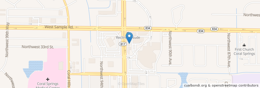 Mapa de ubicacion de City of Coral Springs Charter School en Amerika Syarikat, Florida, Broward County, Coral Springs.