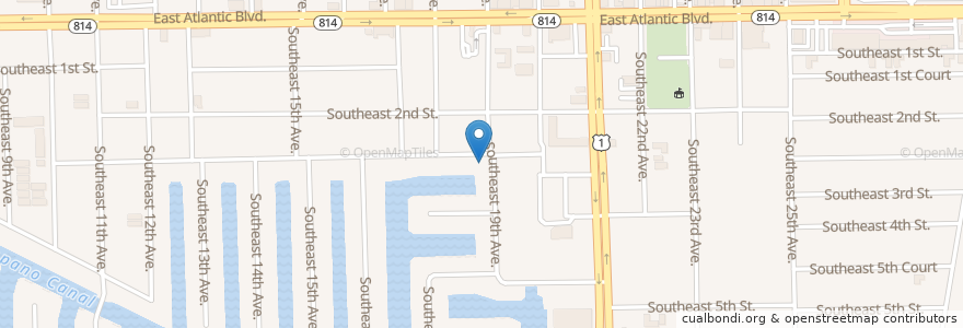 Mapa de ubicacion de Broward Children's Center en 미국, 플로리다주, Broward County, Pompano Beach.