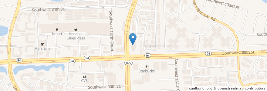 Mapa de ubicacion de Barry University South Campus en 미국, 플로리다주, 마이애미데이드 군.