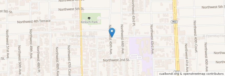 Mapa de ubicacion de Aleida's Nursery School en United States, Florida, Miami-Dade County, Miami.