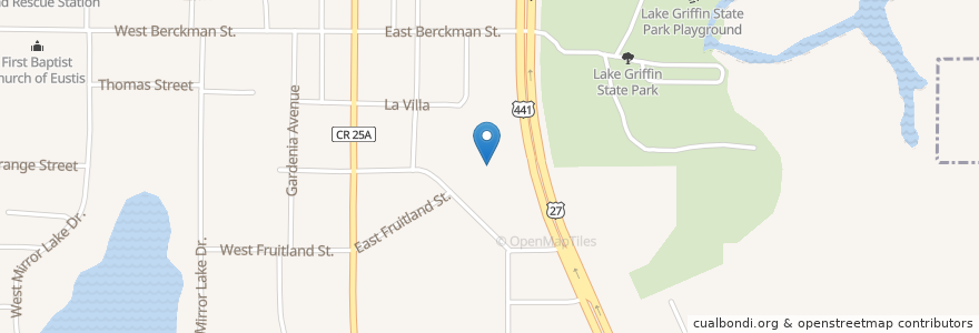 Mapa de ubicacion de New Life Presbyterian Church en United States, Florida, Lake County, Fruitland Park.