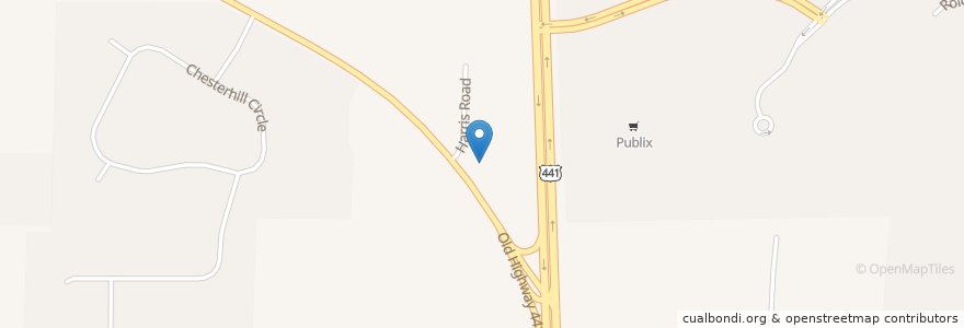 Mapa de ubicacion de Mount Zion Primitive Baptist Church en 미국, 플로리다주, Orange County.