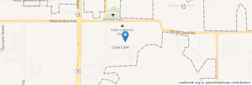 Mapa de ubicacion de Faith Lutheran School en Amerika Syarikat, Florida, Lake County.