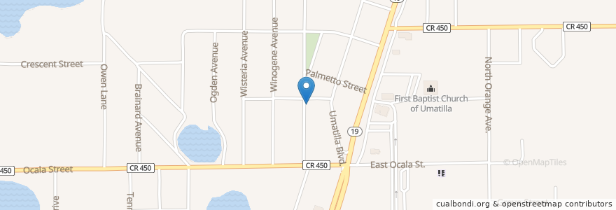 Mapa de ubicacion de Presbyterian Church USA en الولايات المتّحدة الأمريكيّة, فلوريدا, Lake County, Umatilla.