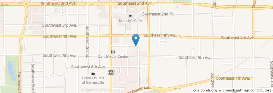 Mapa de ubicacion de Jesus Christ of Nazareth Worship and Praise Temple en アメリカ合衆国, フロリダ州, Alachua County, City Of Gainesville Municipal Boundaries, Gainesville.