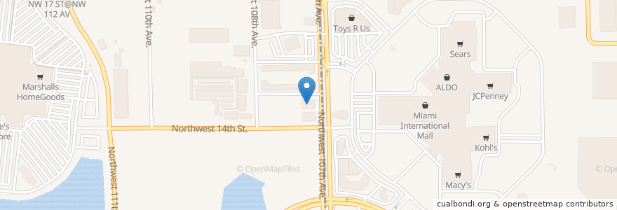 Mapa de ubicacion de Avenue of the Americans Post Office en États-Unis D'Amérique, Floride, Comté De Miami-Dade, Sweetwater.
