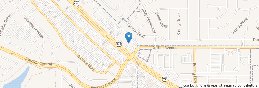 Mapa de ubicacion de La Plaza Grande Post Office en Amerika Syarikat, Florida, Lake County, The Villages, Lady Lake.