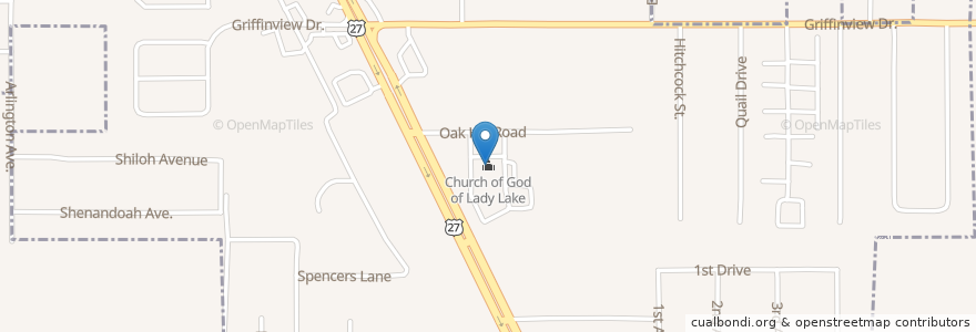 Mapa de ubicacion de Church of God of Lady Lake en United States, Florida, Lake County, Lady Lake.