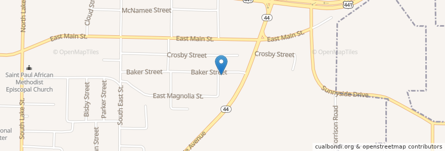 Mapa de ubicacion de Church of God by Faith en United States, Florida, Lake County, Leesburg.