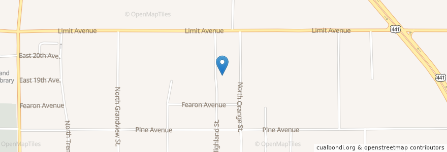 Mapa de ubicacion de Shady Grove Apostolic Faith Church en 미국, 플로리다주, Lake County, Mount Dora.