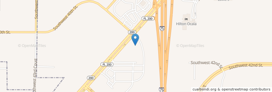 Mapa de ubicacion de New Testament Baptist Church en Estados Unidos De América, Florida, Marion County, Ocala.