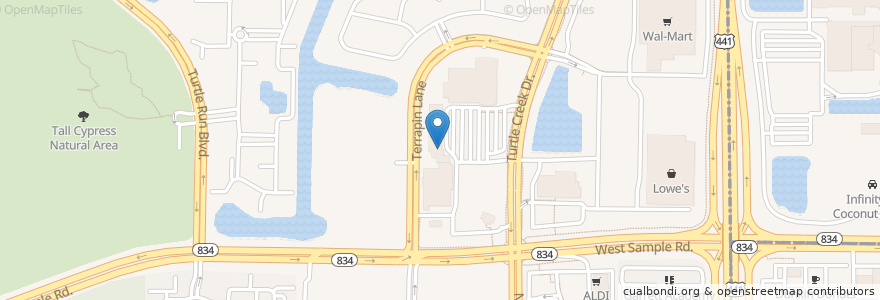 Mapa de ubicacion de Coral Reef Post Office en United States, Florida, Broward County, Coral Springs.