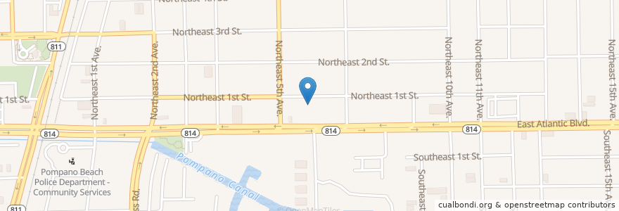 Mapa de ubicacion de Cypress Post Office en Vereinigte Staaten Von Amerika, Florida, Broward County, Pompano Beach.