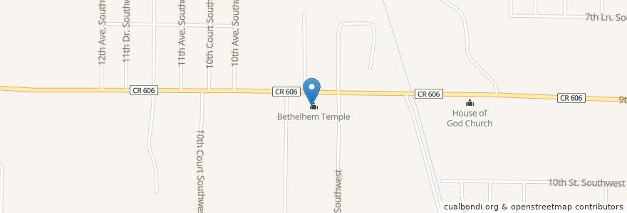 Mapa de ubicacion de New Prospect Missionary Baptist Church of Oslo en 미국, 플로리다주, Indian River County.
