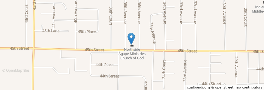 Mapa de ubicacion de Northside Agape Ministries Church of God en Соединённые Штаты Америки, Флорида, Indian River County.