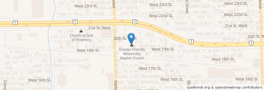 Mapa de ubicacion de Greater Friendly Missionary Baptist Church en États-Unis D'Amérique, Floride, Comté De Duval, Jacksonville.