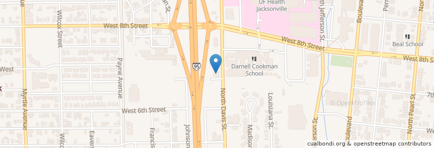 Mapa de ubicacion de Greater Hope First Born Church en 미국, 플로리다주, Duval County, 잭슨빌.
