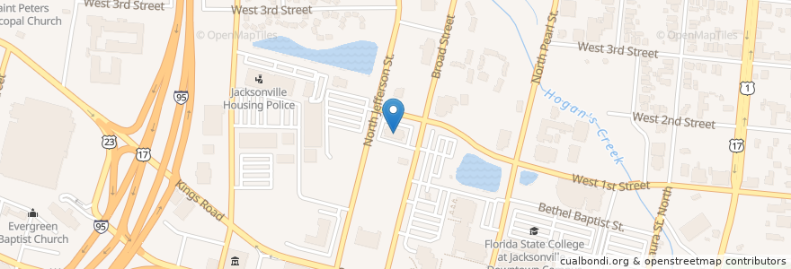Mapa de ubicacion de Alexander Temple Community Church en Amerika Birleşik Devletleri, Florida, Duval County, Jacksonville.