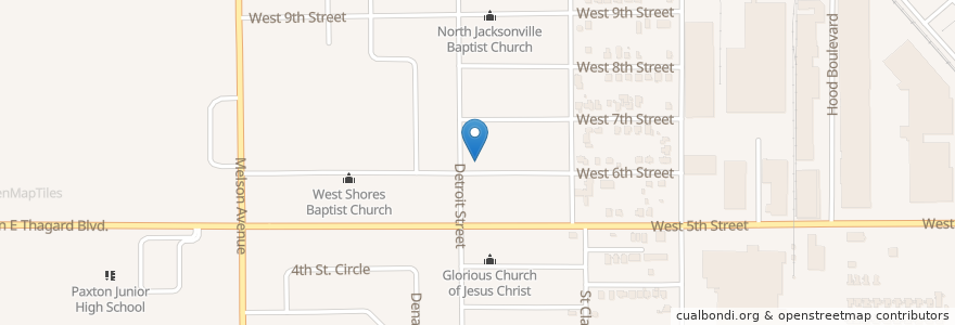 Mapa de ubicacion de Apostolic Prophetic Ministries en Verenigde Staten, Florida, Duval County, Jacksonville.