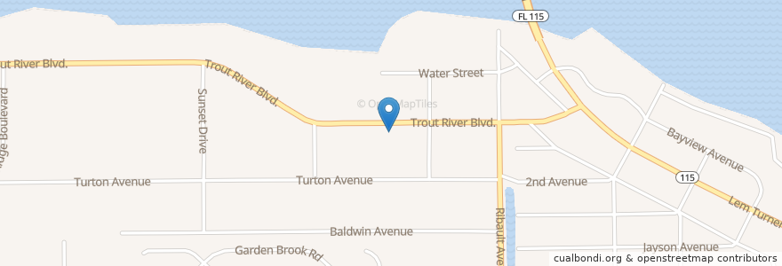 Mapa de ubicacion de Bible Baptist Church en 미국, 플로리다주, Duval County, 잭슨빌.