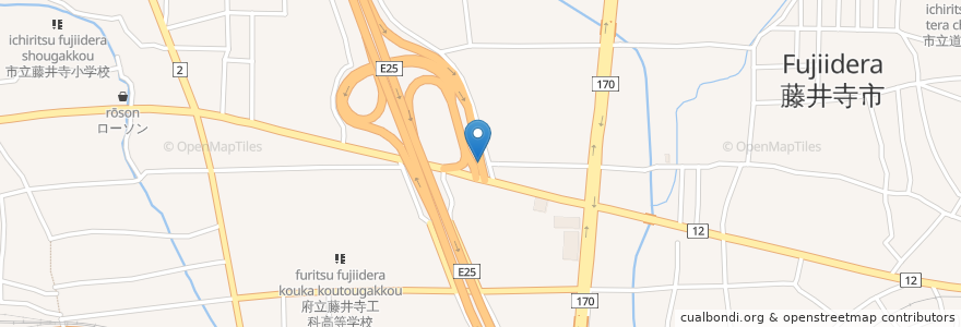 Mapa de ubicacion de 藤井寺市 en 일본, 오사카부, 藤井寺市.
