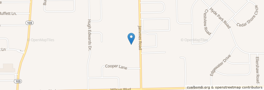 Mapa de ubicacion de Deland Missionary Baptist Church en 미국, 플로리다주, Duval County, 잭슨빌.