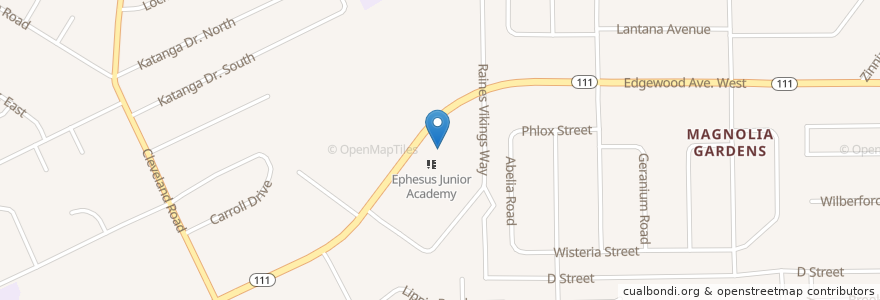 Mapa de ubicacion de The Ephesus Seventh-day Adventist Church en États-Unis D'Amérique, Floride, Comté De Duval, Jacksonville.