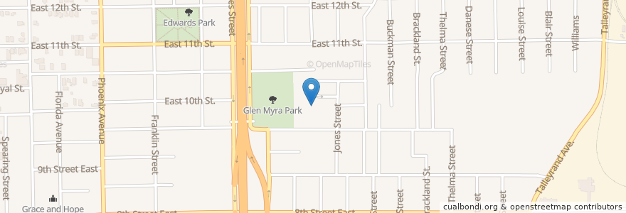 Mapa de ubicacion de John Love Elementary School en 미국, 플로리다주, Duval County, 잭슨빌.