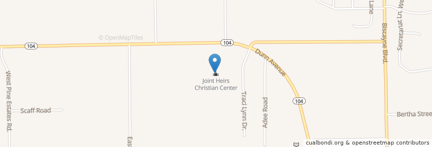 Mapa de ubicacion de Joint Heirs Christian Center en Estados Unidos Da América, Flórida, Condado De Duval, Jacksonville.
