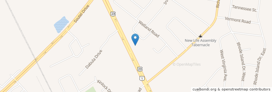 Mapa de ubicacion de Kingdom Hall of Jehovahs Witnesses Northwest Congregation en 미국, 플로리다주, Duval County, 잭슨빌.