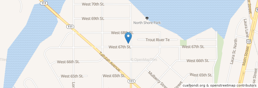 Mapa de ubicacion de Northshore Presbyterian Church en United States, Florida, Duval County, Jacksonville.