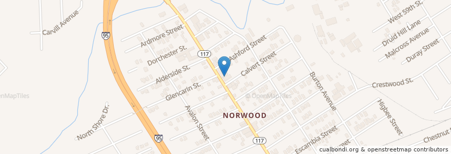 Mapa de ubicacion de Norwood Baptist Church en États-Unis D'Amérique, Floride, Comté De Duval, Jacksonville.