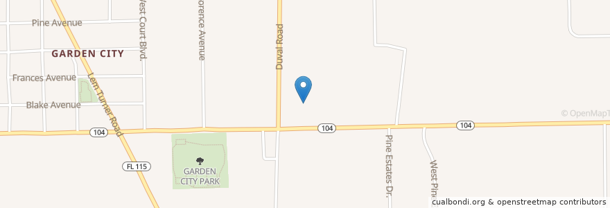 Mapa de ubicacion de Open Arms Christian Church en 미국, 플로리다주, Duval County, 잭슨빌.