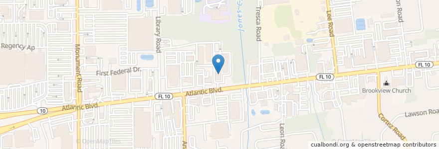 Mapa de ubicacion de Redeemer Presbyterian Church en 미국, 플로리다주, Duval County, 잭슨빌.