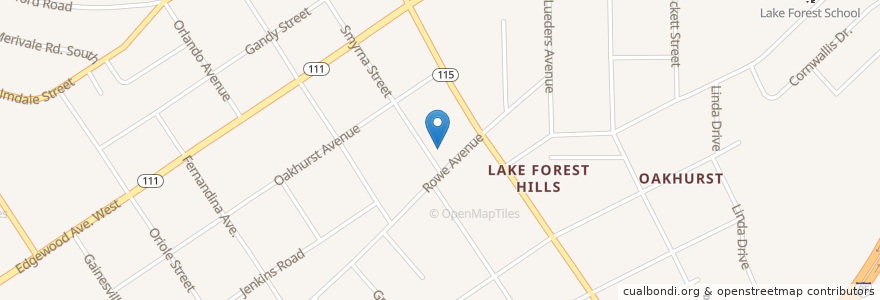 Mapa de ubicacion de Rock of Ages Baptist Church en United States, Florida, Duval County, Jacksonville.