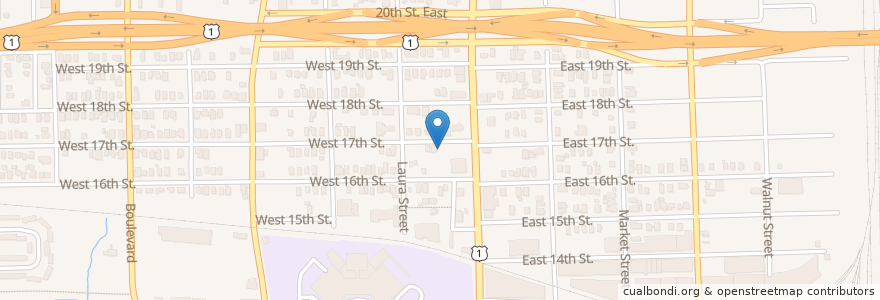 Mapa de ubicacion de Springfield True Church of God en États-Unis D'Amérique, Floride, Comté De Duval, Jacksonville.
