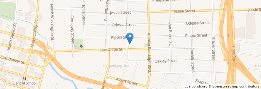 Mapa de ubicacion de Tabernacle Baptist Institutional Church en Amerika Syarikat, Florida, Duval County, Jacksonville.