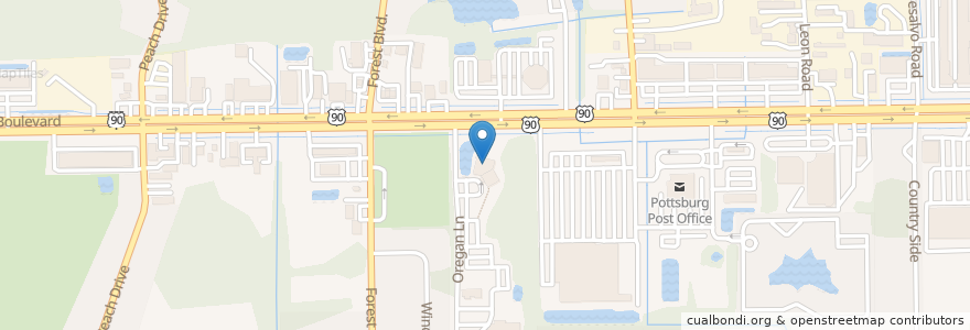 Mapa de ubicacion de Titus Harvest Center en Verenigde Staten, Florida, Duval County, Jacksonville.
