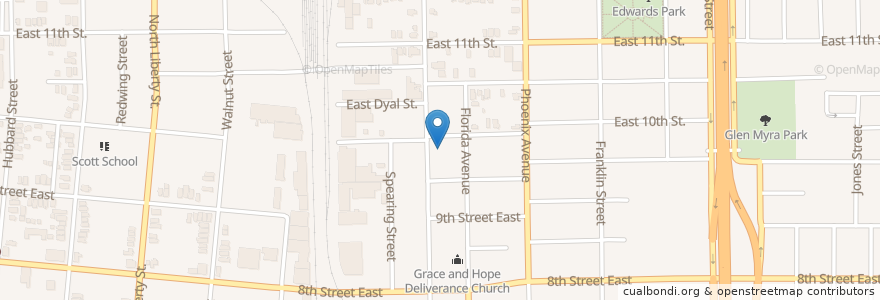 Mapa de ubicacion de Zarephath Tabernacle Church en Vereinigte Staaten Von Amerika, Florida, Duval County, Jacksonville.