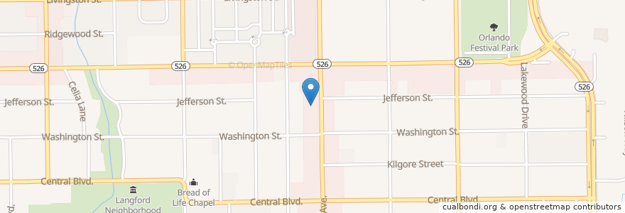 Mapa de ubicacion de Faith Teaching Center en 미국, 플로리다주, Orange County, 올랜도.
