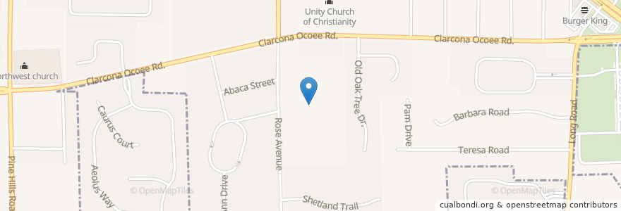 Mapa de ubicacion de Beryl Wisdom Seventh Day Adventist School en Verenigde Staten, Florida, Orange County, Orlando.