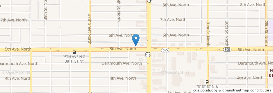Mapa de ubicacion de Ejlise Baptist Church en Stati Uniti D'America, Florida, Pinellas County, St. Petersburg.