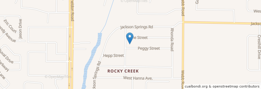 Mapa de ubicacion de Rocky Creek Baptist Church en États-Unis D'Amérique, Floride, Hillsborough County.