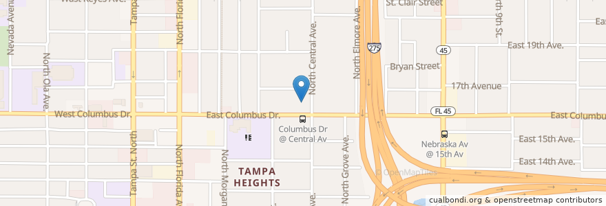 Mapa de ubicacion de Saint James House of Prayer en الولايات المتّحدة الأمريكيّة, فلوريدا, Hillsborough County, Tampa.