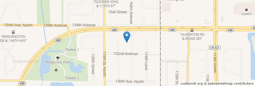 Mapa de ubicacion de Shiloh Missionary Baptist Church en Verenigde Staten, Florida, Pinellas County, Largo.