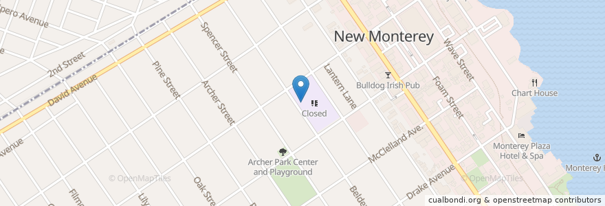 Mapa de ubicacion de Trinity Christian High School en 미국, 캘리포니아주, Monterey County, Monterey.