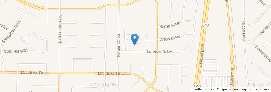 Mapa de ubicacion de Dan Mini Elementary School en ایالات متحده آمریکا, کالیفرنیا, Solano County, Vallejo.